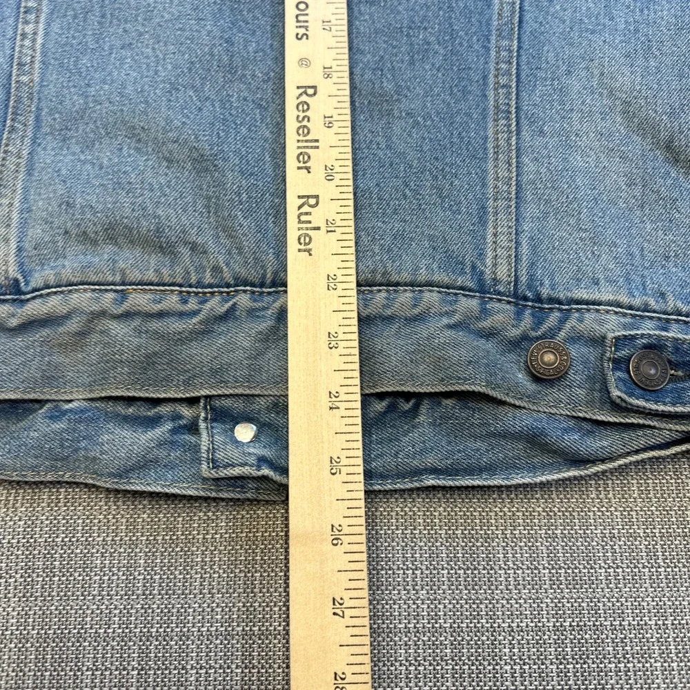 Levis‎ Sherpa Lined Denim Trucker Jacket Mens Medium Western Rancher Americana